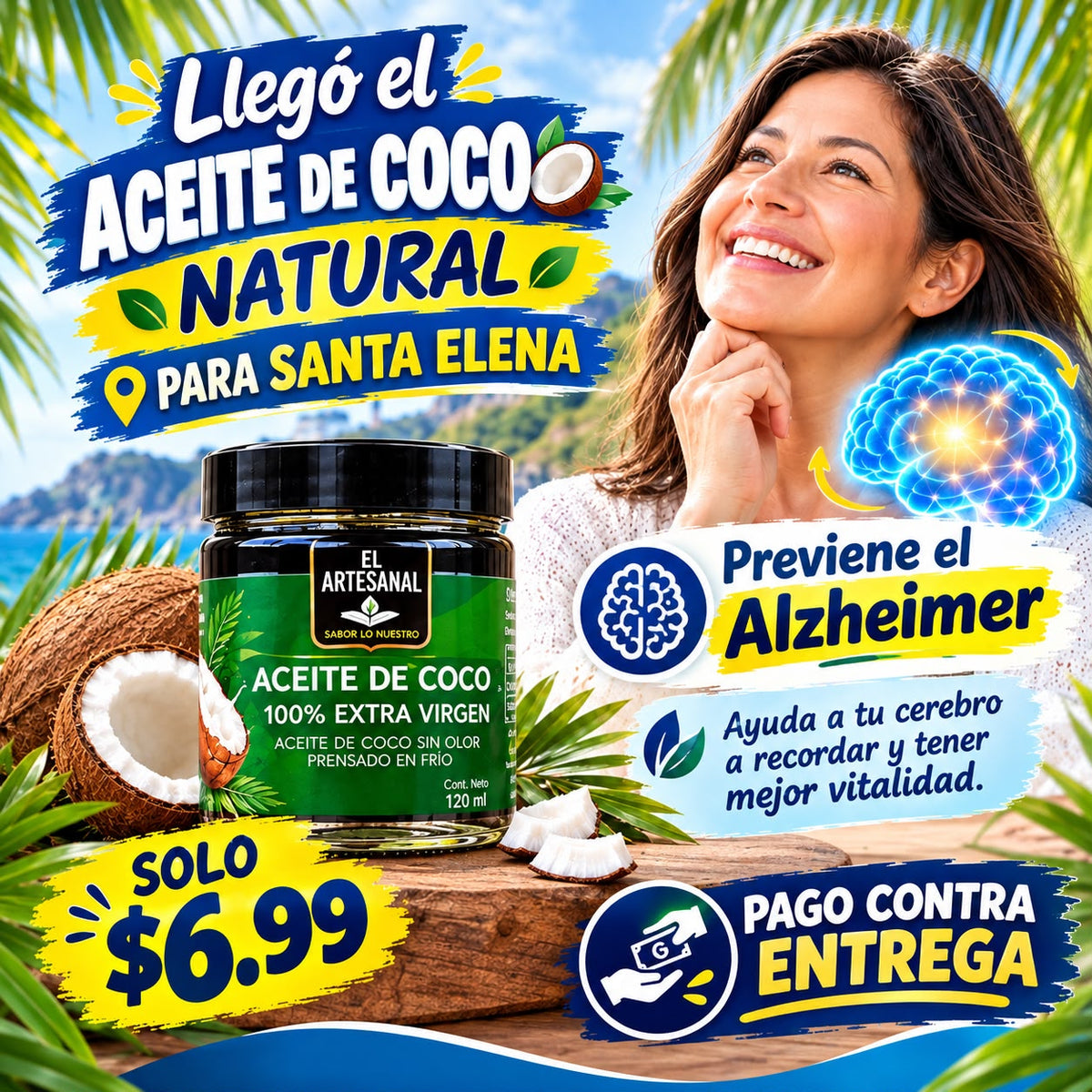 ACEITE DE COCO EXTRA VIRGEN - PRENSADO EN FRIO - GRAN OFERTA HOY $6.99👇⬇️⬇️⬇️