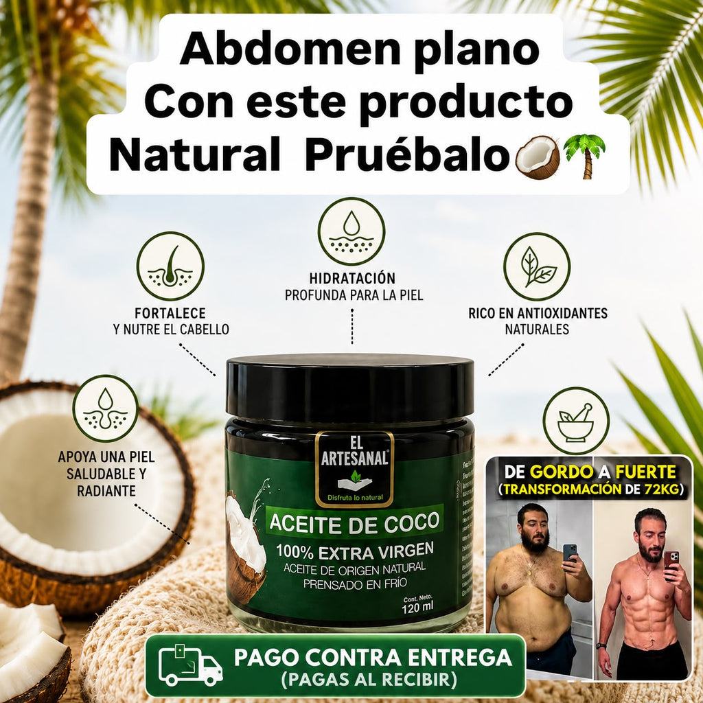 ACEITE DE COCO EXTRA VIRGEN - PRENSADO EN FRIO - GRAN OFERTA HOY $6.99👇⬇️⬇️⬇️