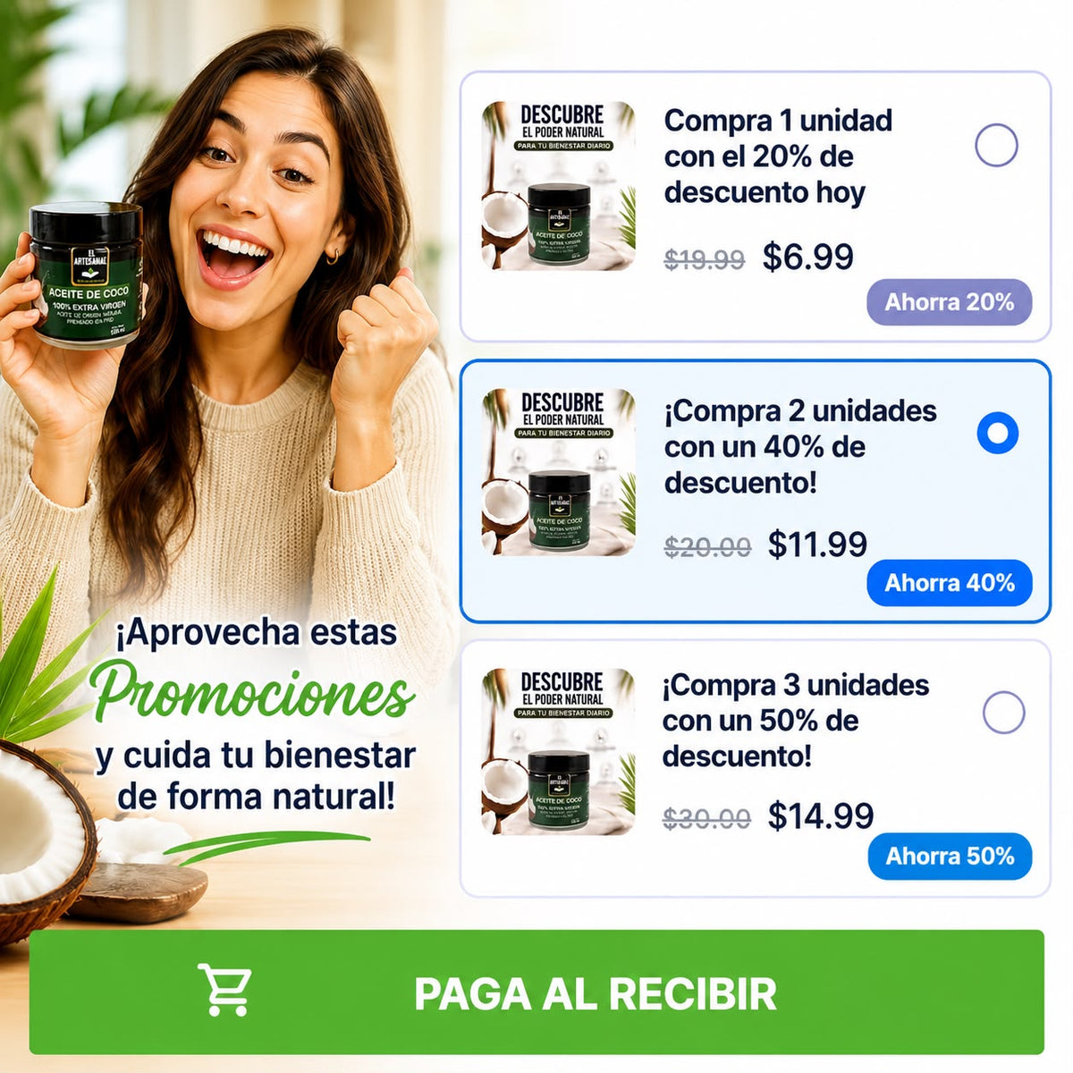 ACEITE DE COCO EXTRA VIRGEN - PRENSADO EN FRIO - GRAN OFERTA HOY $6.99👇⬇️⬇️⬇️